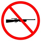 Graphic of no guns or weapons sign